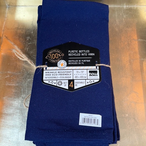 ECO-friendly/wrinkle resistant now DESIGNS 100% recycled content s/4 napkins-NWT - Picture 14 of 16